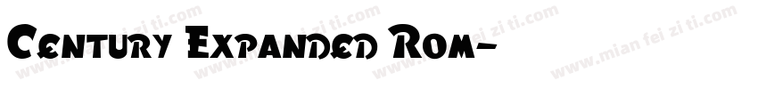 Century Expanded Rom字体转换